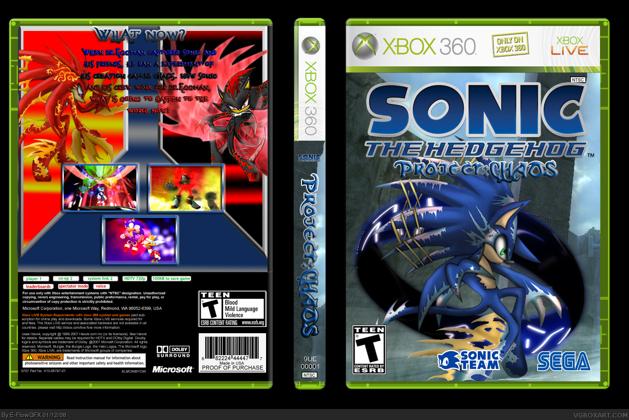 Sonic The Hedgehog Project: CHAOS box cover