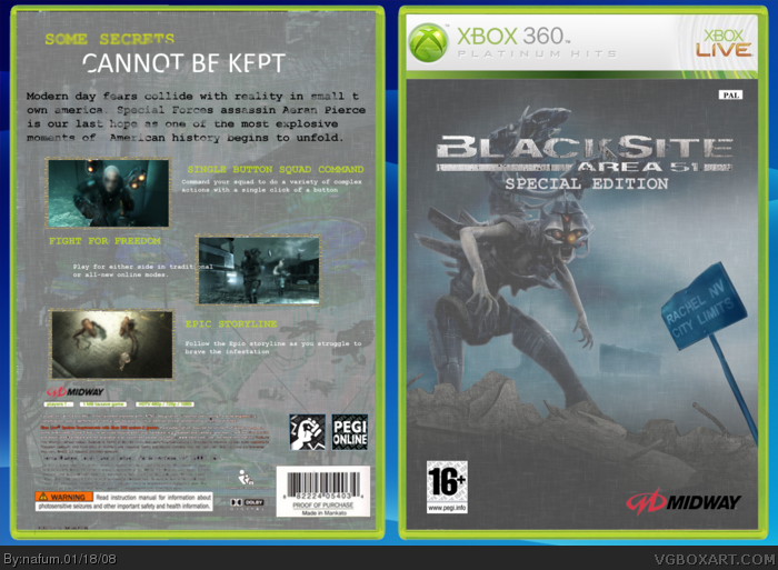 BlackSite Area 51 Special Edition (Platinum Hits) box art cover