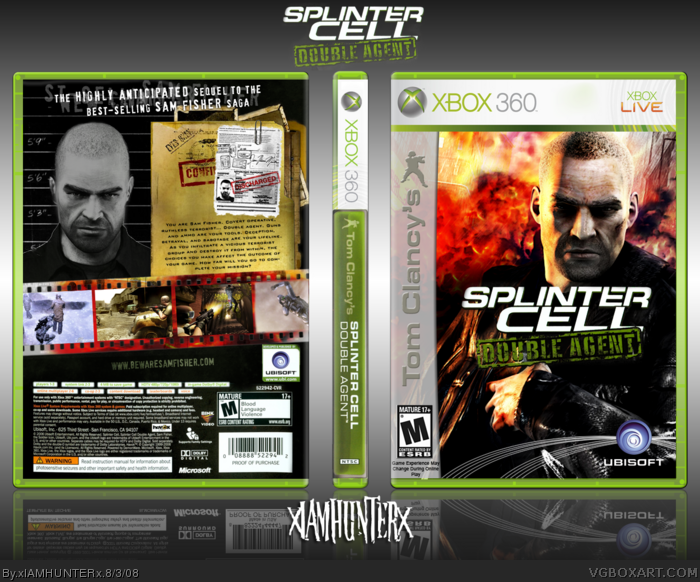 Tom Clancy's Splinter Cell: Double Agent box art cover