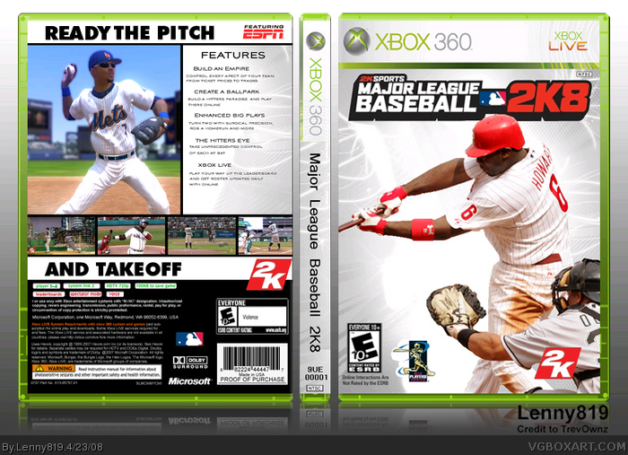 MLB 2K8 box art cover