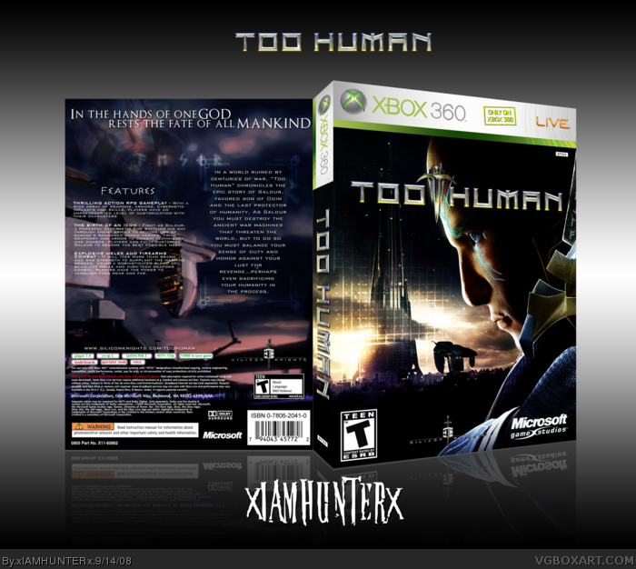Too Human box art cover