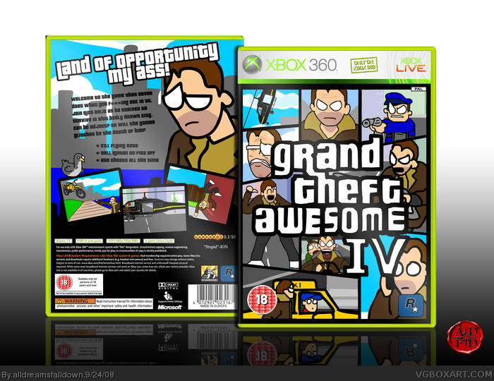 Grand Theft Awesome IV box art cover