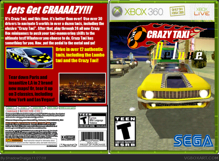 Crazy Taxi Deluxe box art cover