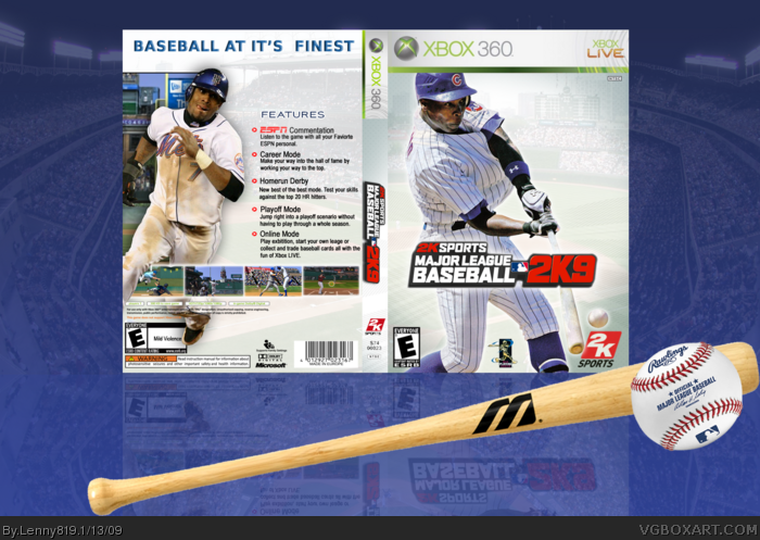 MLB 2K9 box art cover
