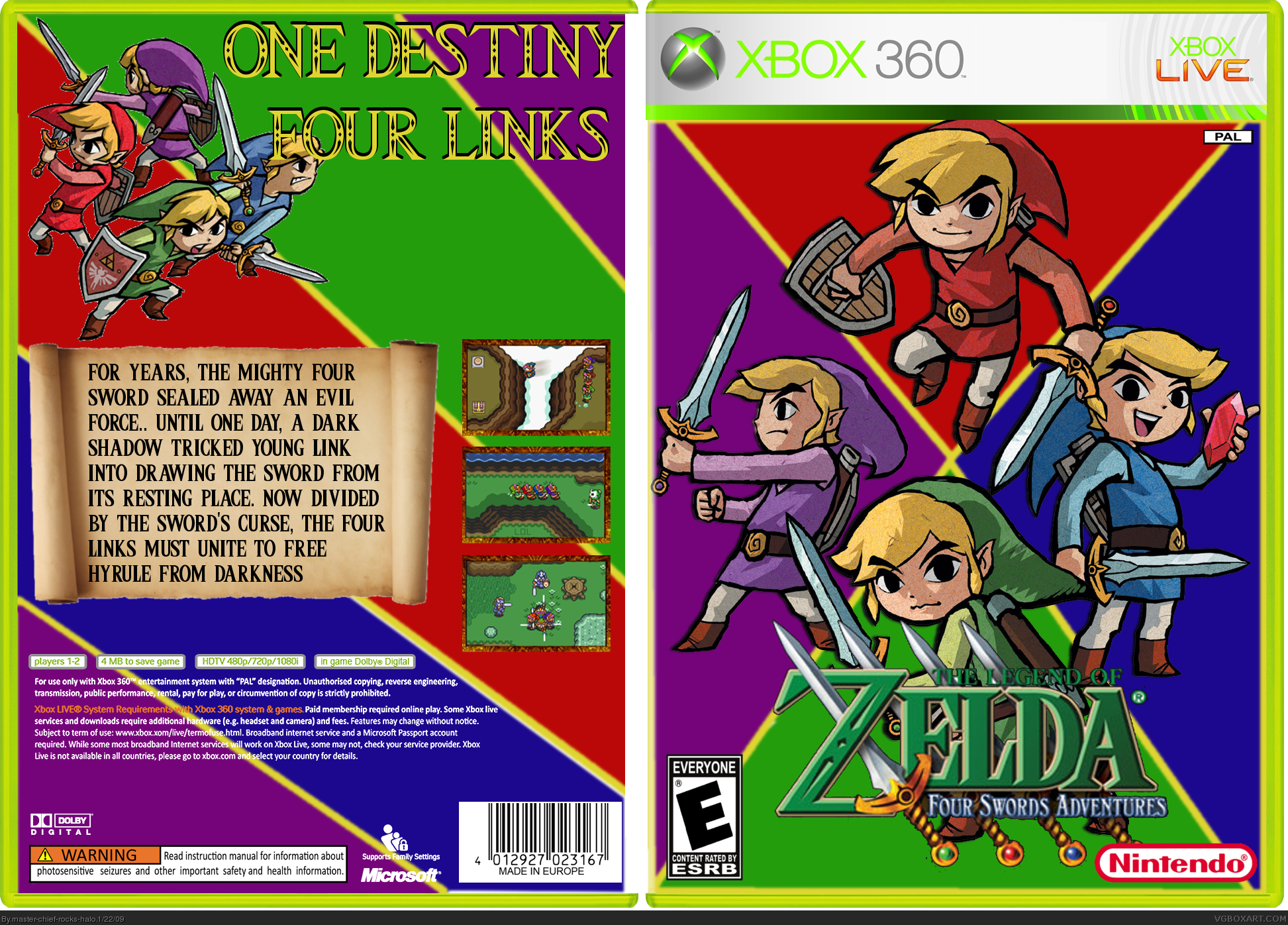 The Legend Of Zelda: Four Swords Adventures box cover