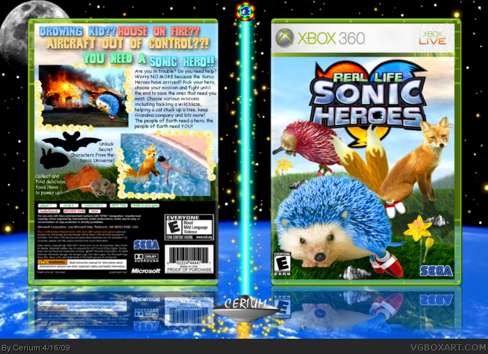 Real Life Sonic Heroes box art cover