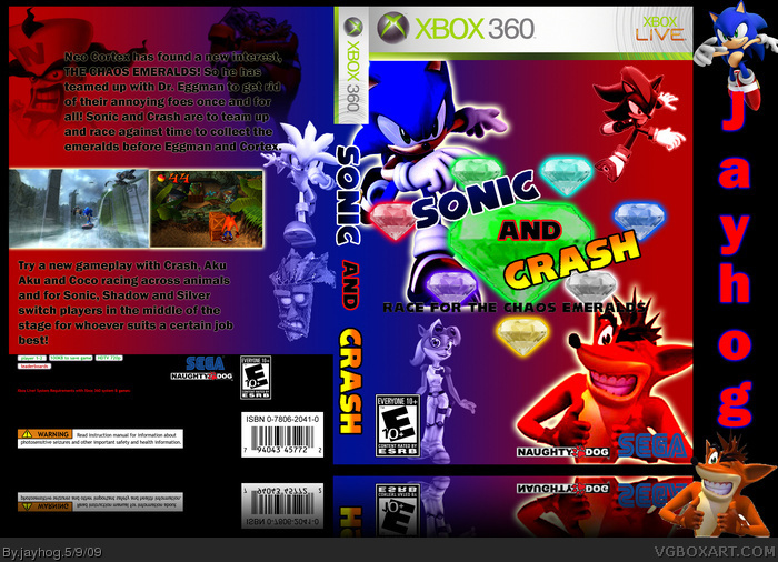 Sonic The Hedgehog & Crash Bandicoot box art cover