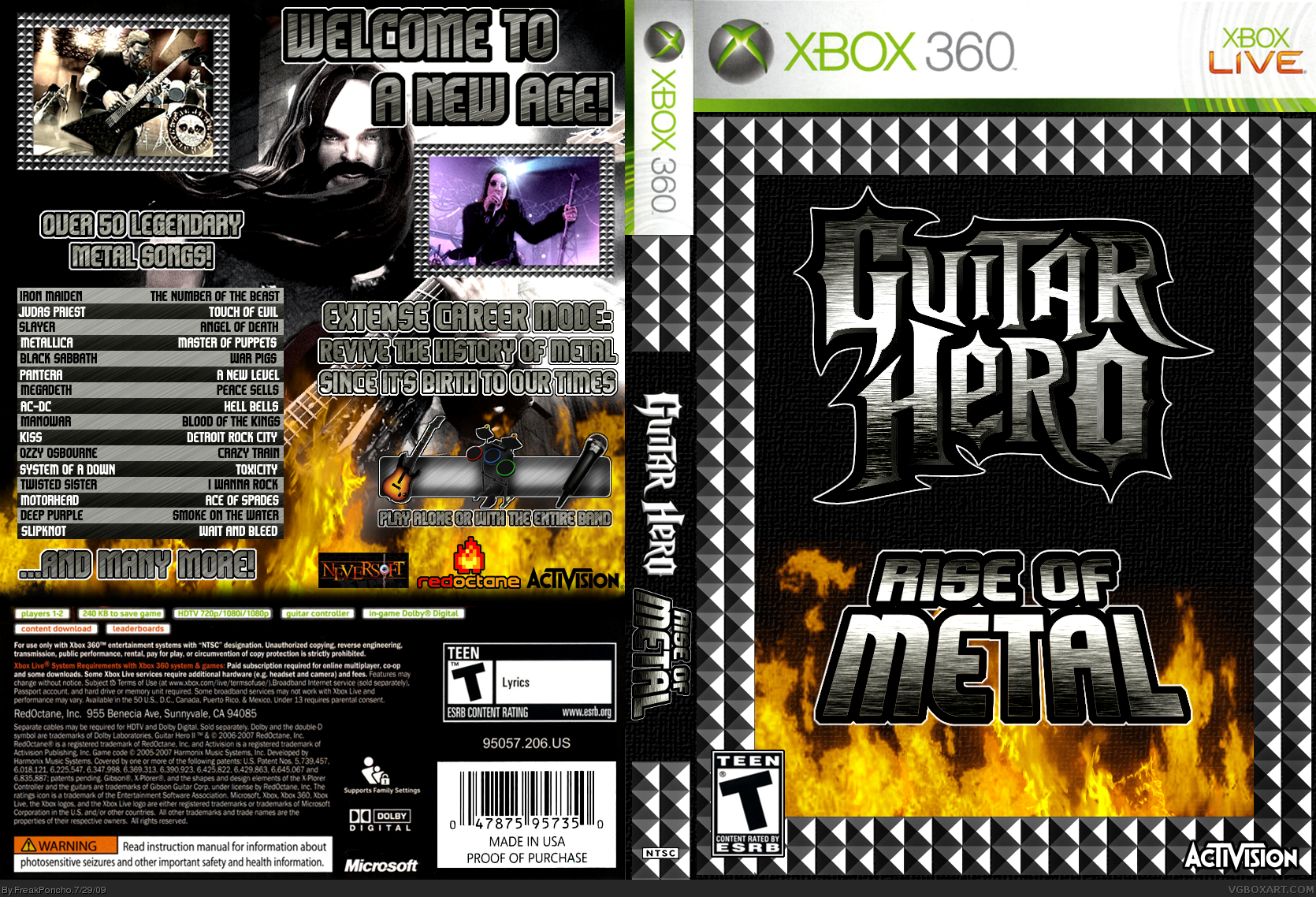 Guitar Hero: Rise of Metal box cover