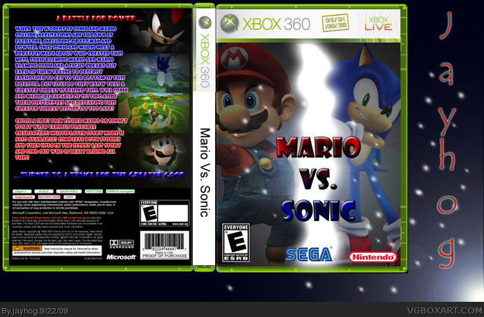 Mario VS Sonic box art cover