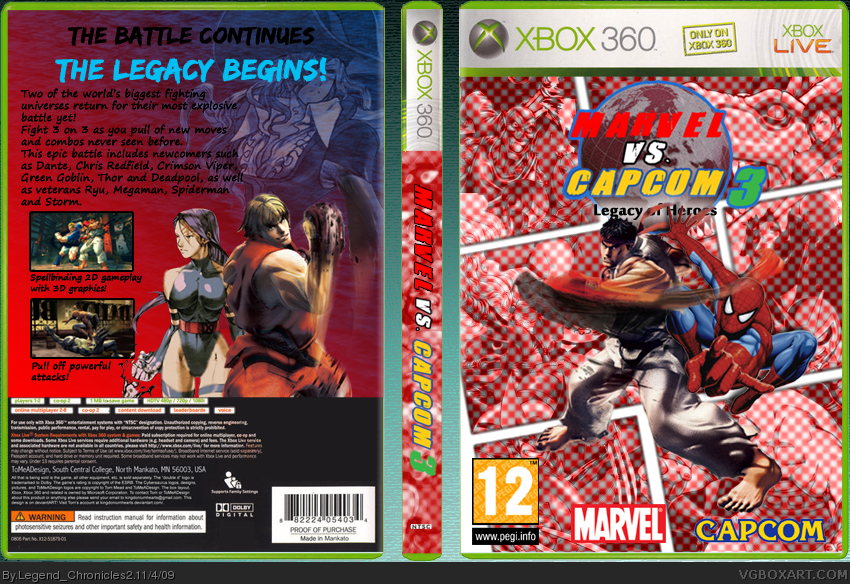 Marvel vs. Capcom 3: Legacy of Heroes box cover