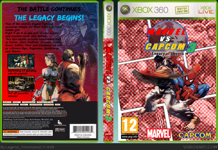 Marvel vs. Capcom 3: Legacy of Heroes box art cover