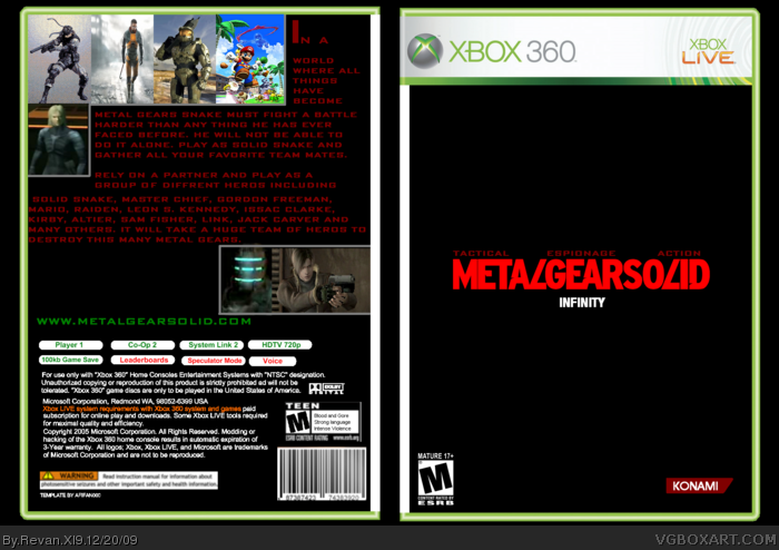 Metal Gear solid Infinity box art cover