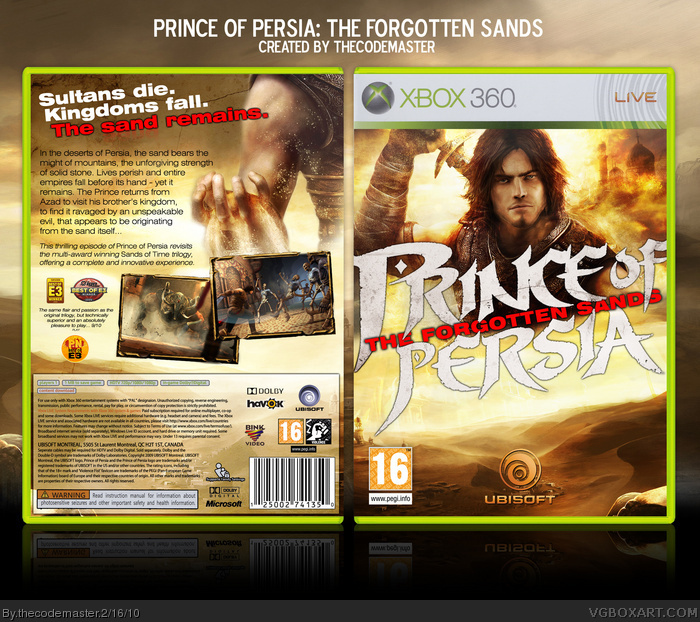 Prince of Persia: The Forgotten Sands box art cover