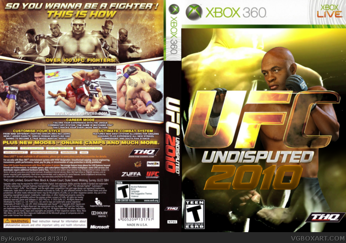 UFC Undisputed 2010 box art cover