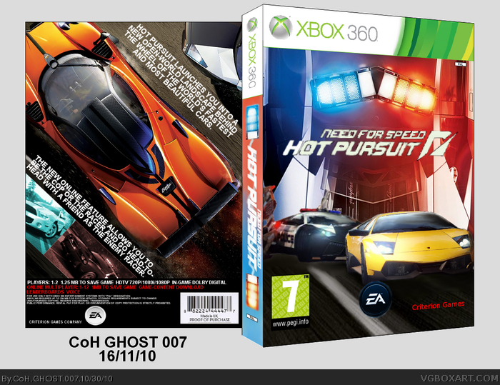 Need for Speed Hot Pursuit (2010) box art cover