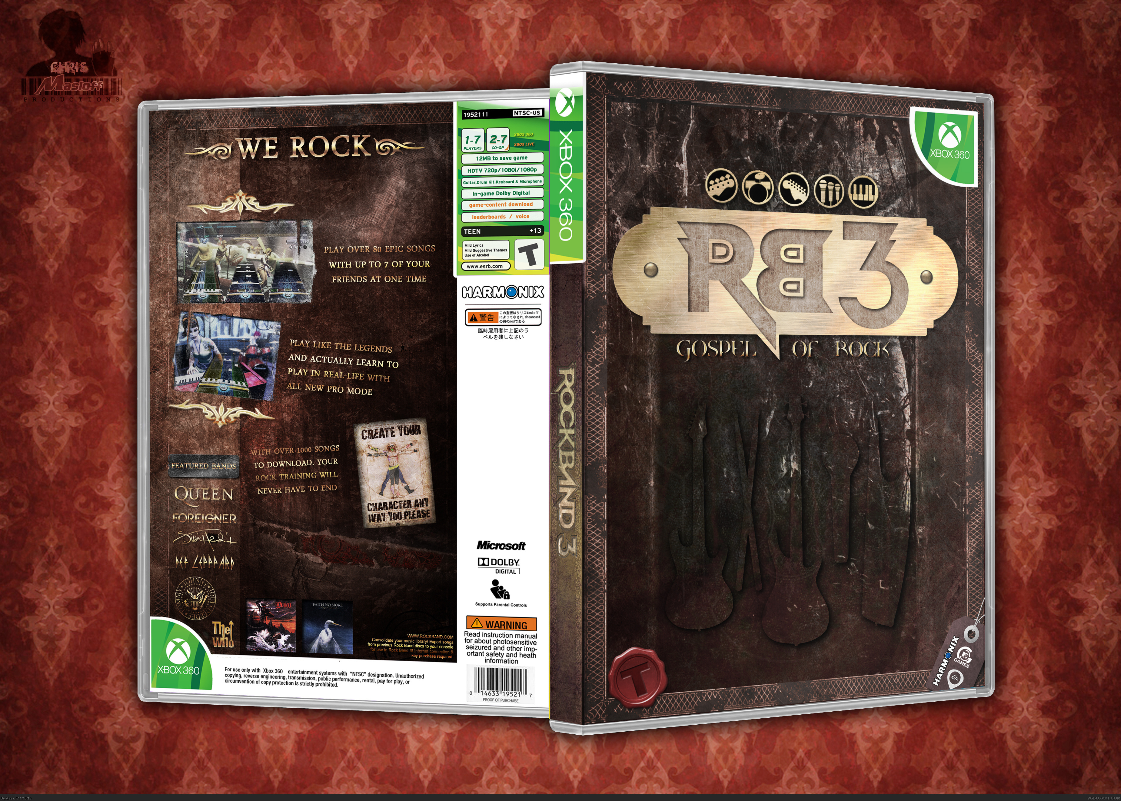 Rock Band 3 box cover