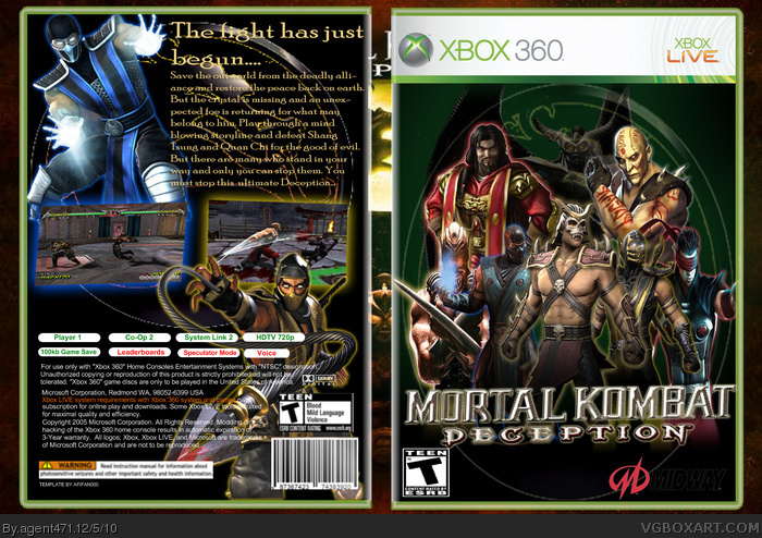 Mortal Kombat Deception box art cover