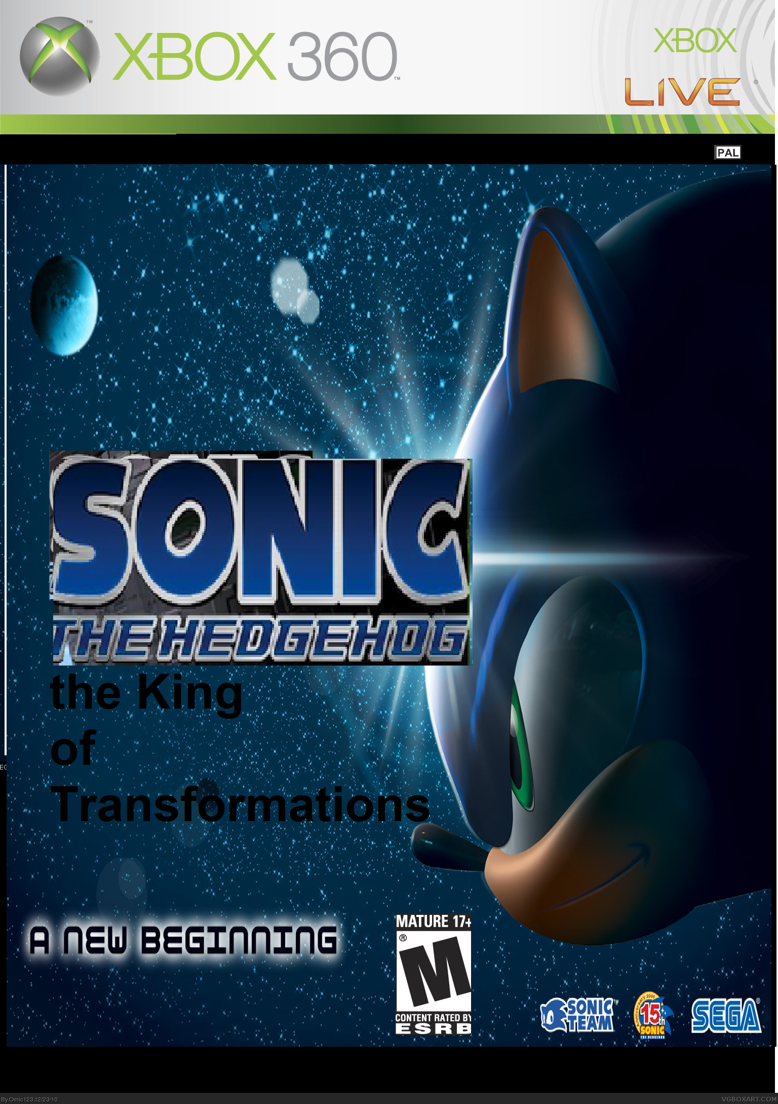 sonic : King of the transformations box cover