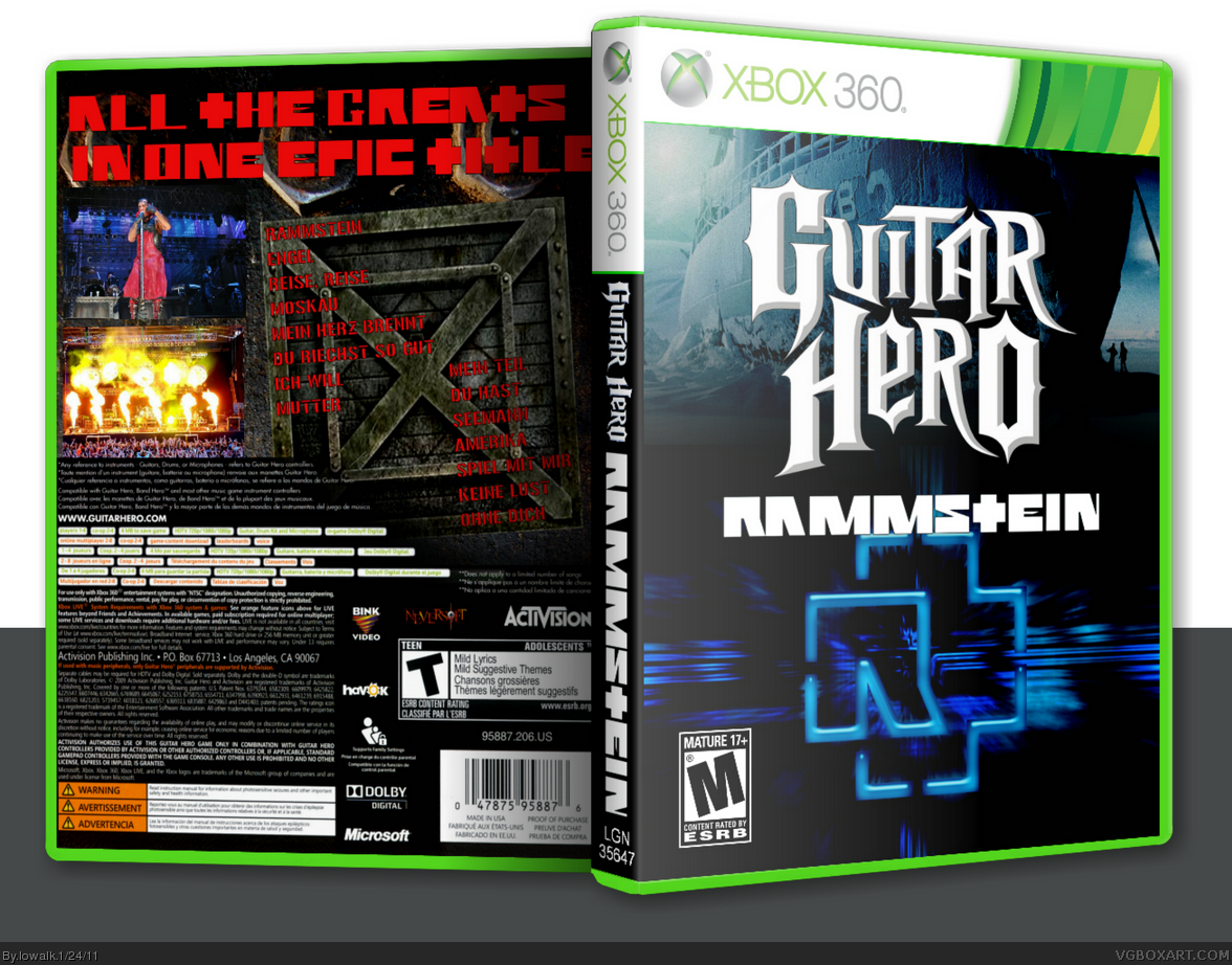Guitar Hero: Rammstein box cover