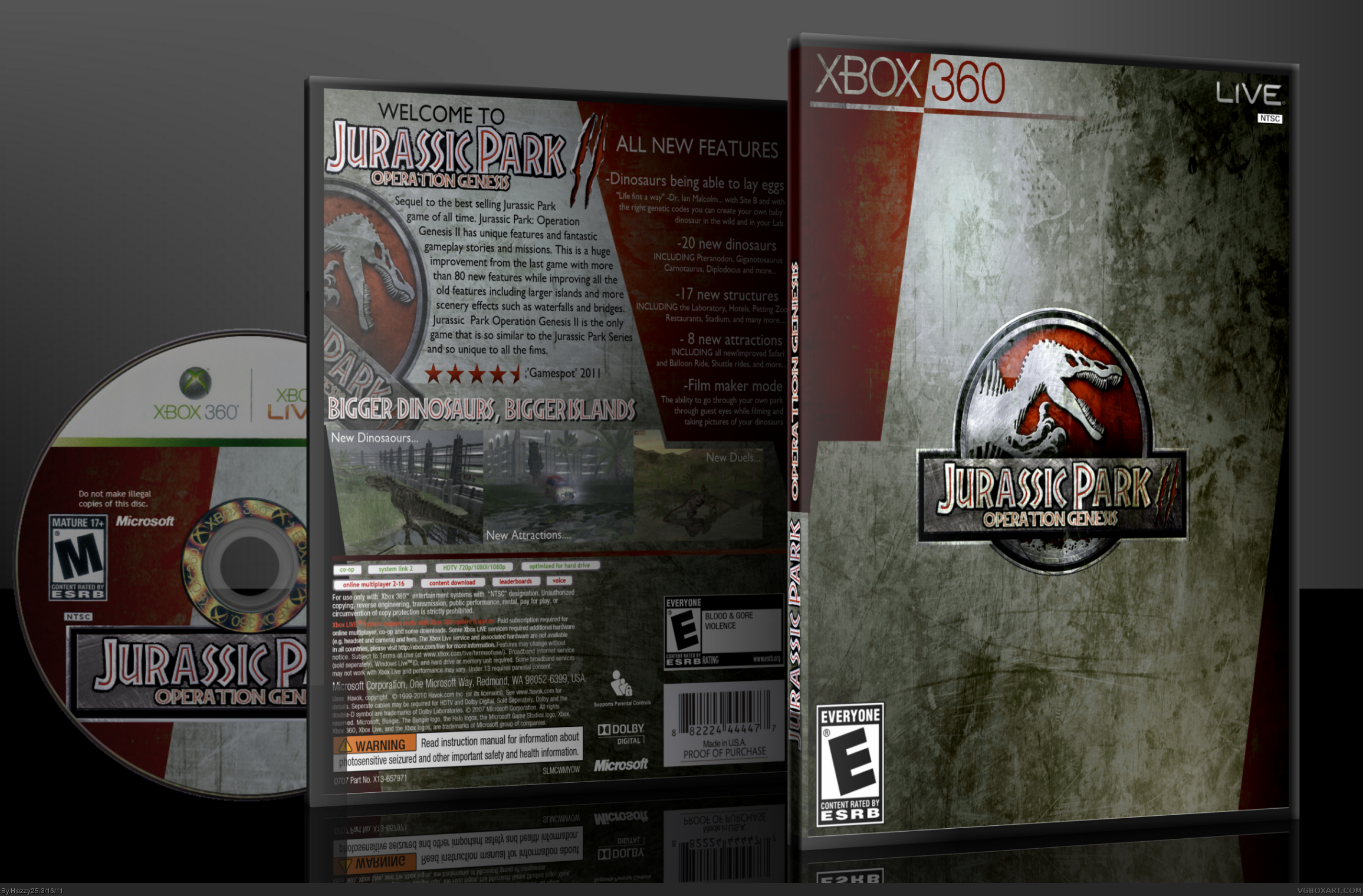 Jurassic Park Operation Genesis II box cover