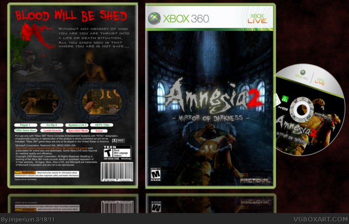 Amnesia 2 -Mirror of darkness- box art cover