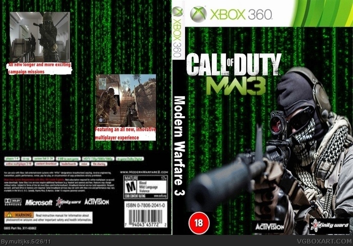 Call Of Duty: Modern Warfare 3 box art cover