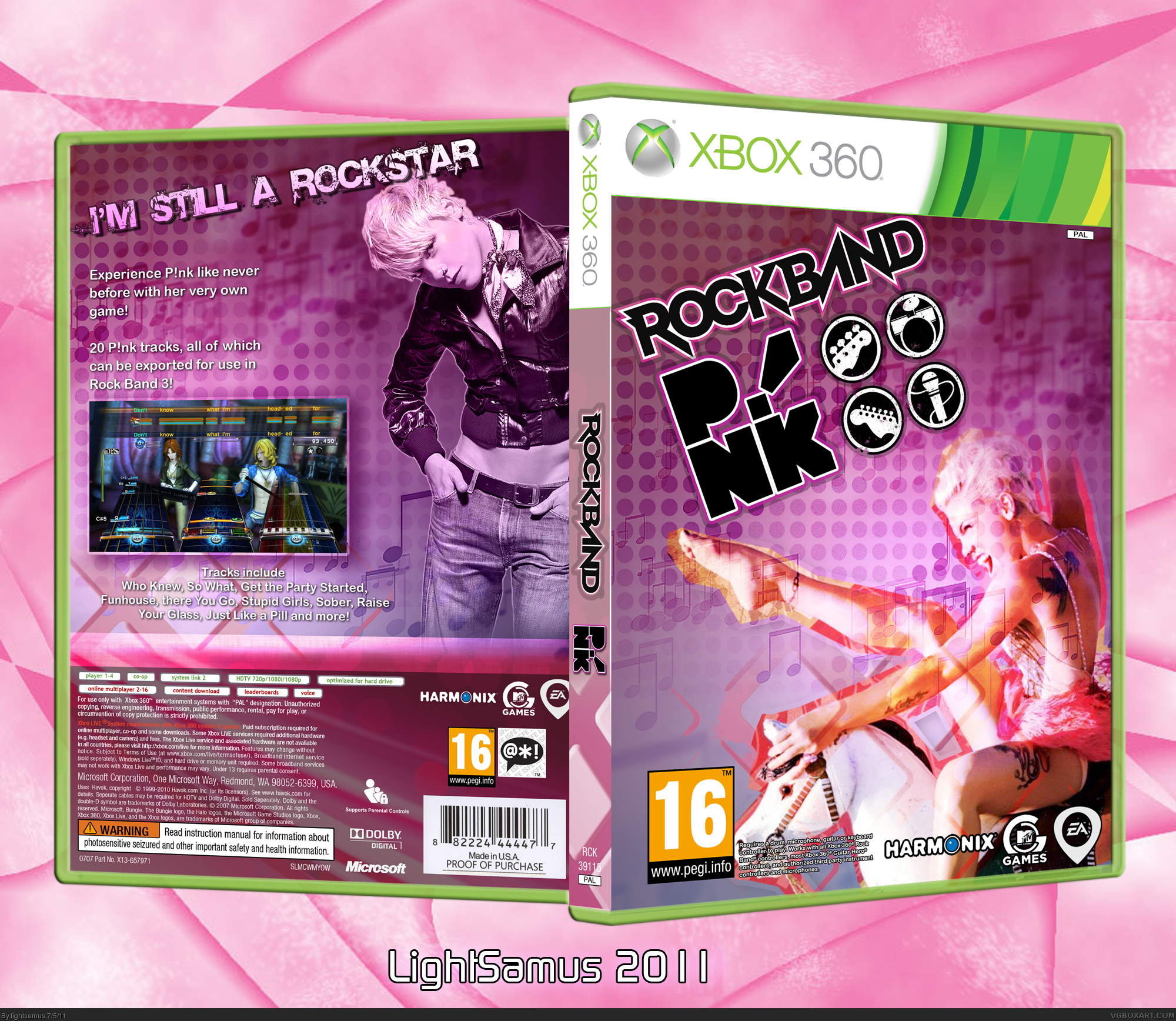 Pink Rock Band box cover