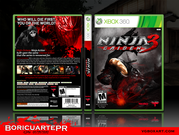 Ninja Gaiden 3 box art cover