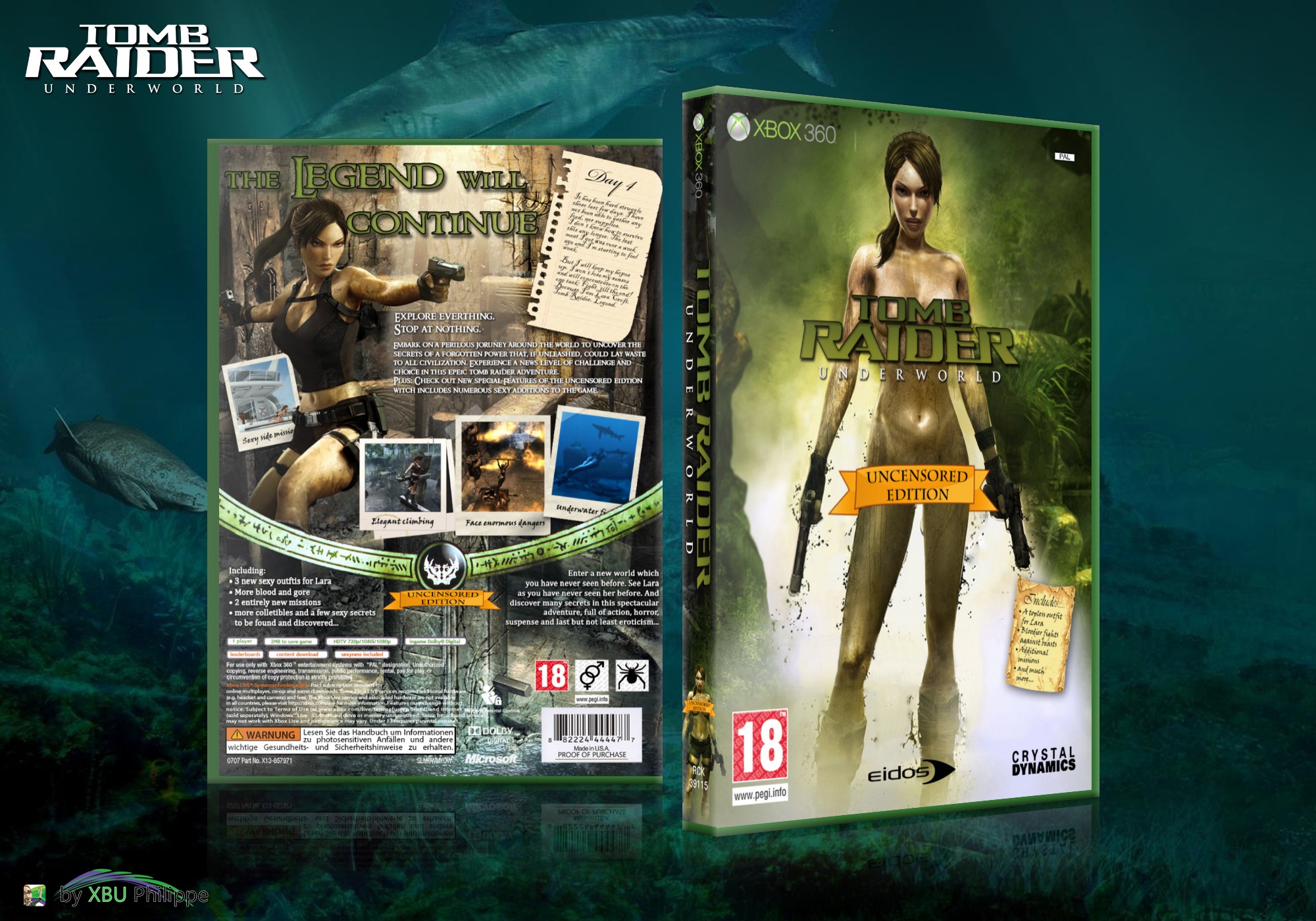 Tomb Raider Underworld - Uncensored Edition box cover