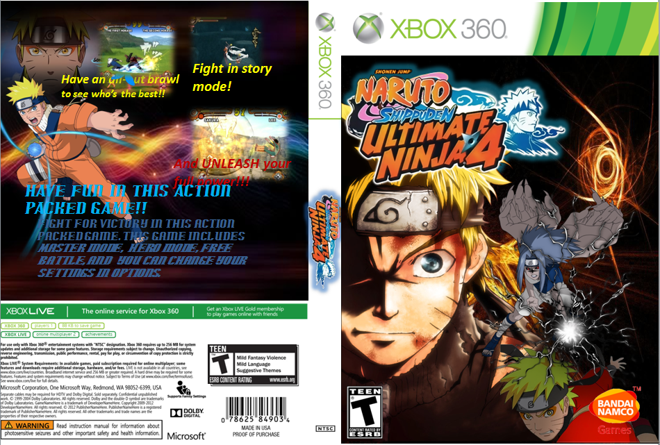 Naruto Shippuden Ultimate Ninja 4 box cover