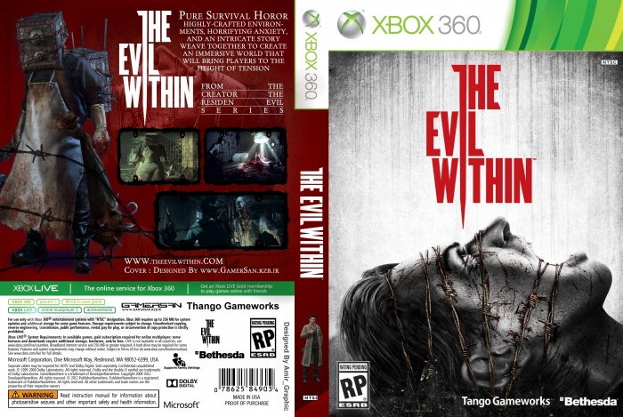 The Evil Within Xbox360 Cover box art cover