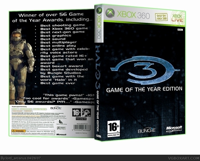 Halo 3: Game of the Year Edition box cover