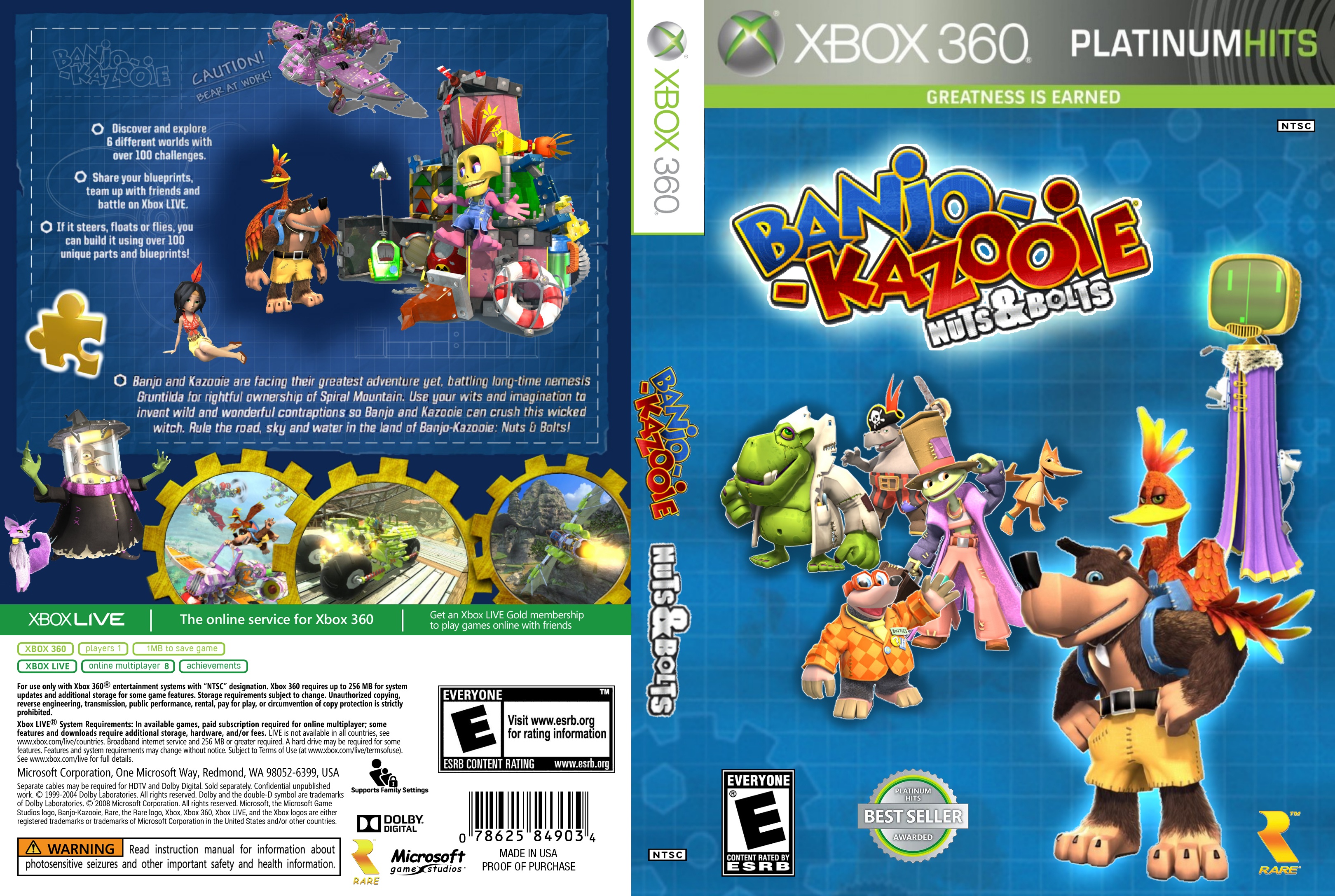 Banjo Kazooie: Nuts and Bolts box cover
