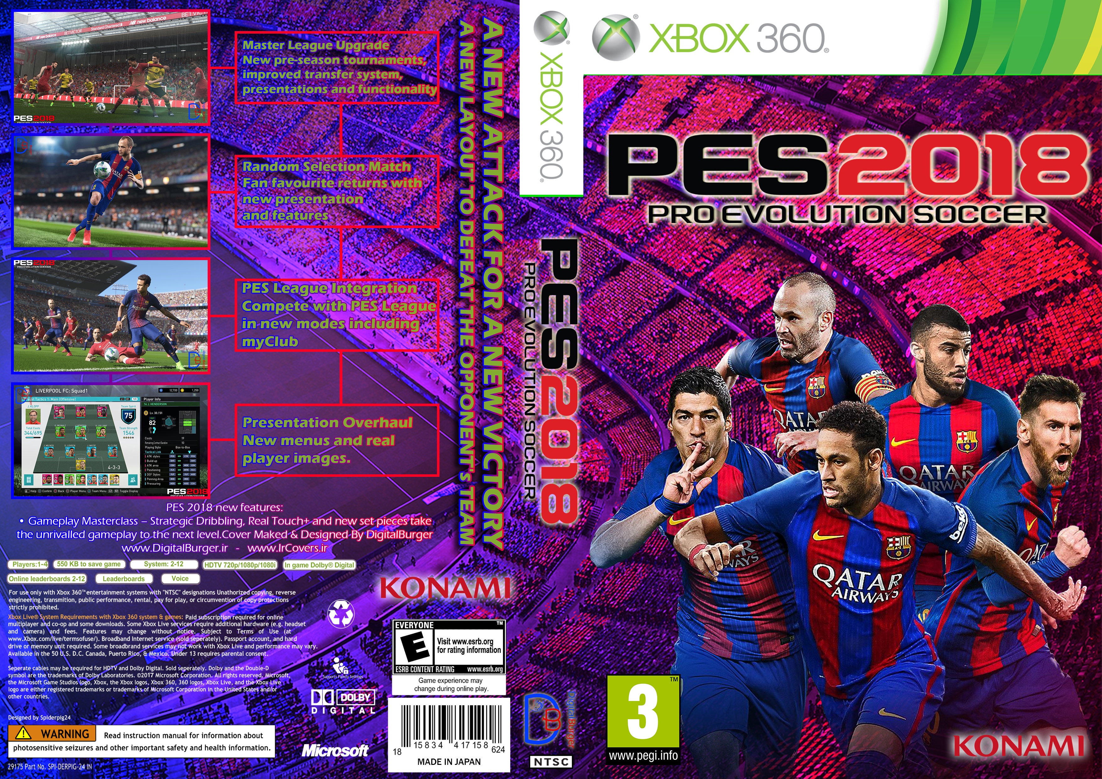 Pro Evolution Soccer 2018 (PES 2018) box cover