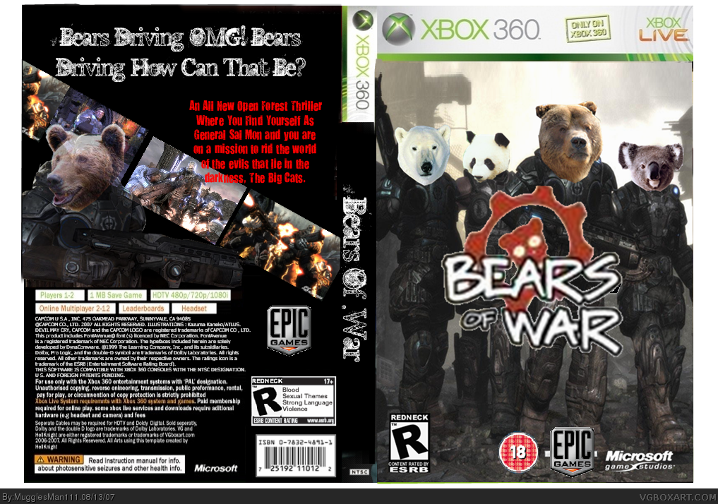 Bears Of War box cover