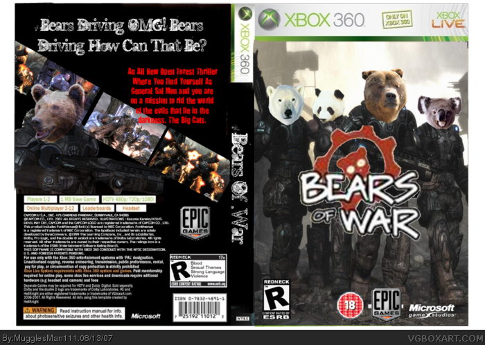 Bears Of War box art cover