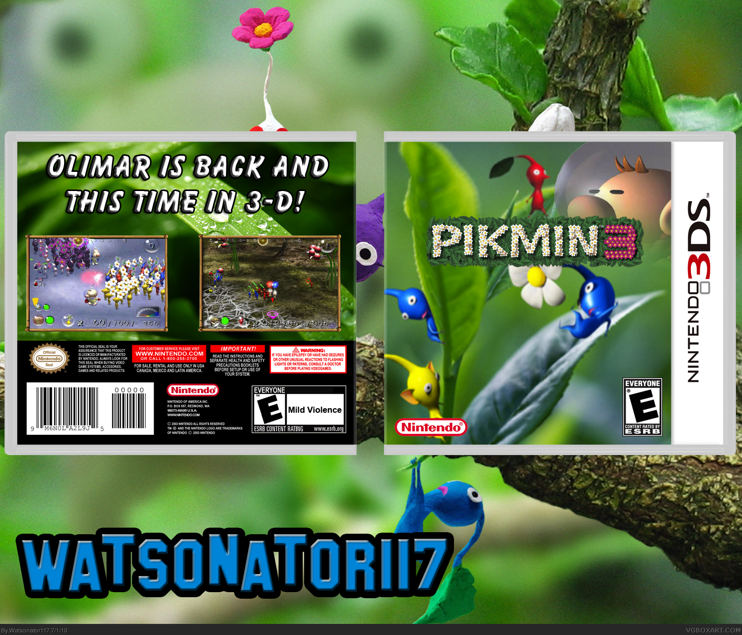 Pikmin 3D box cover