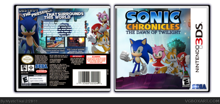 Sonic Chronicles: The Dawn of Twilight box art cover