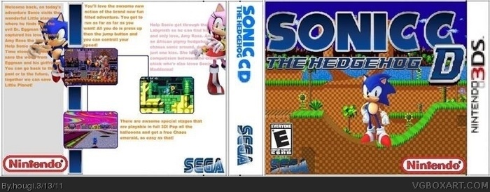 Sonic the hedgehog CD box art cover