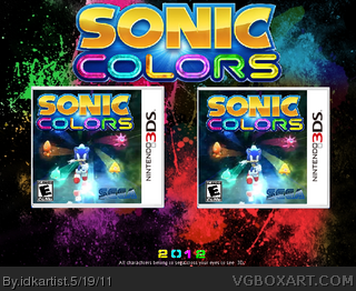 sonic colors 3D box art cover