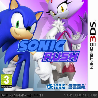 Sonic Rush 3DS box cover