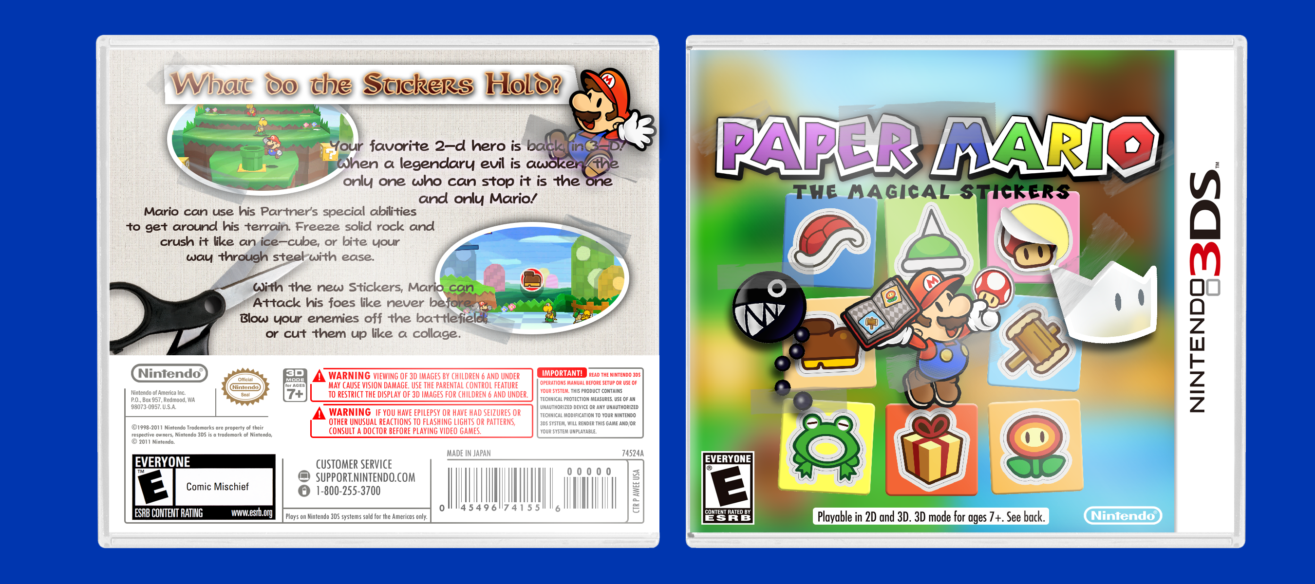 Paper Mario 3D - The Magical Stickers box cover
