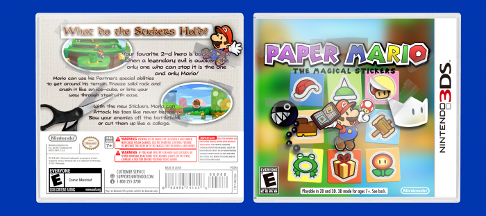 Paper Mario 3D - The Magical Stickers box art cover