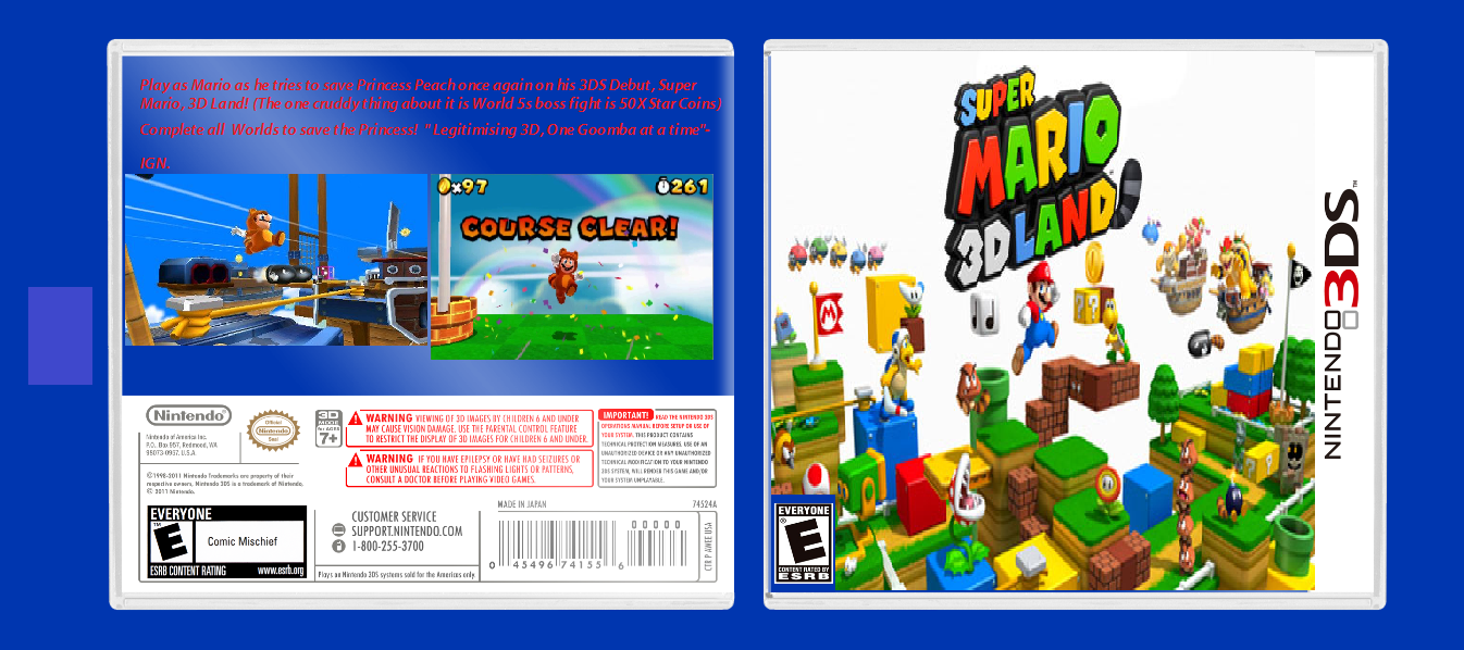 Super Mario 3D Land box cover