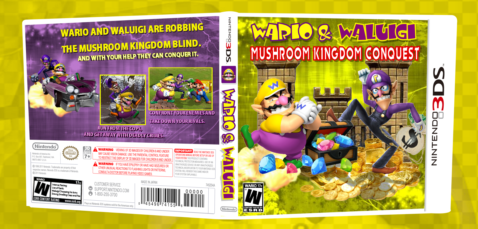 Wario and Waluigi: Mushroom Kingdom Conquest box cover