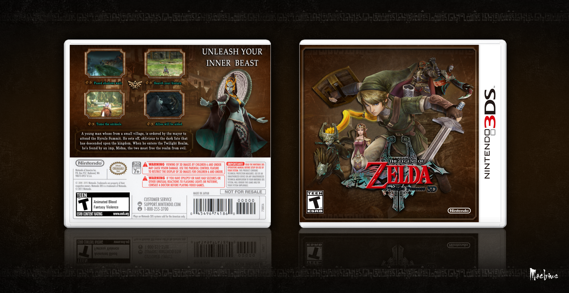 The Legend of Zelda: Twilight Princess 3D box cover