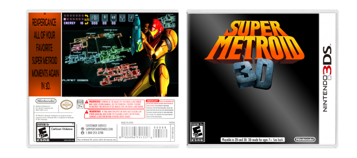 Super Metroid 3D box art cover