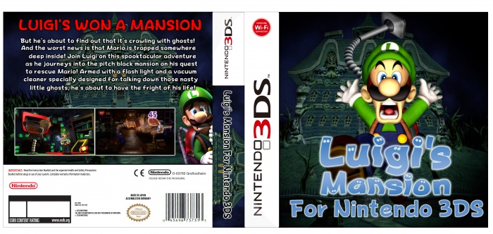 Luigi's Mansion for Nintendo 3DS box art cover