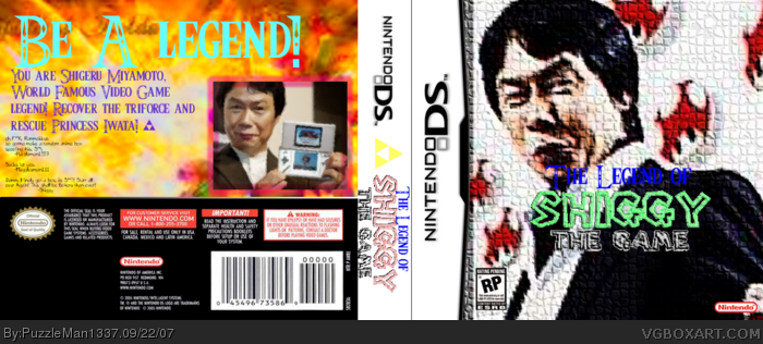 The Legend of Shiggy: The Game box art cover