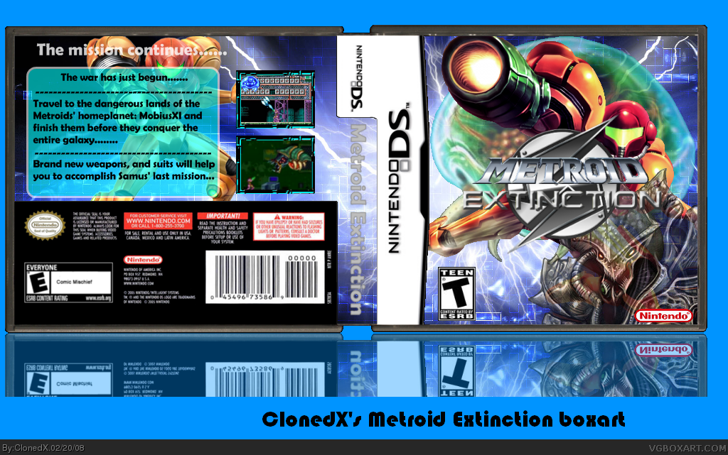 Metroid Extinction box cover